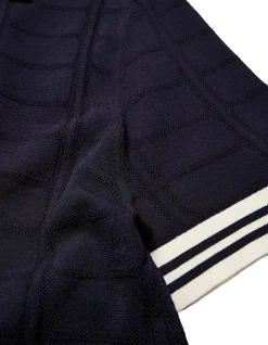 Patterned Mesh Tech Knit Shirt