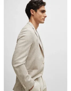 Patterned Slim-Fit Jacket in Jersey