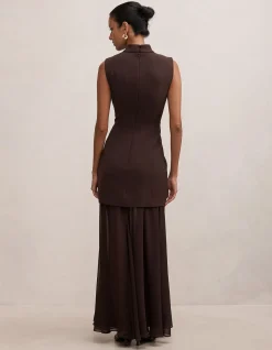 PEARL PETITE HIGH NECK UNDERLAY DRESS