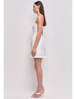 Perilla Embroidered Mini Dress