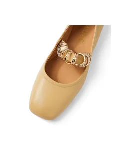 Perky Ring Detail Square Toe Mary Janes