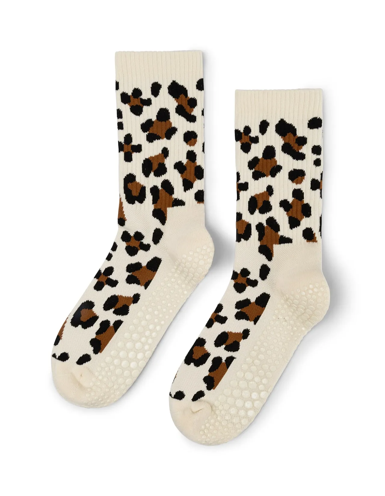 Pilates Cheetah Grip Crew Bamboo Blend Socks