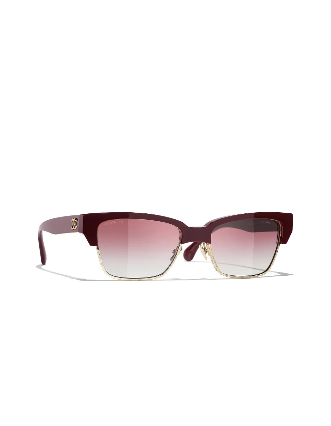 Pillow Red Vendome Gradient Rectangle Sunglasses