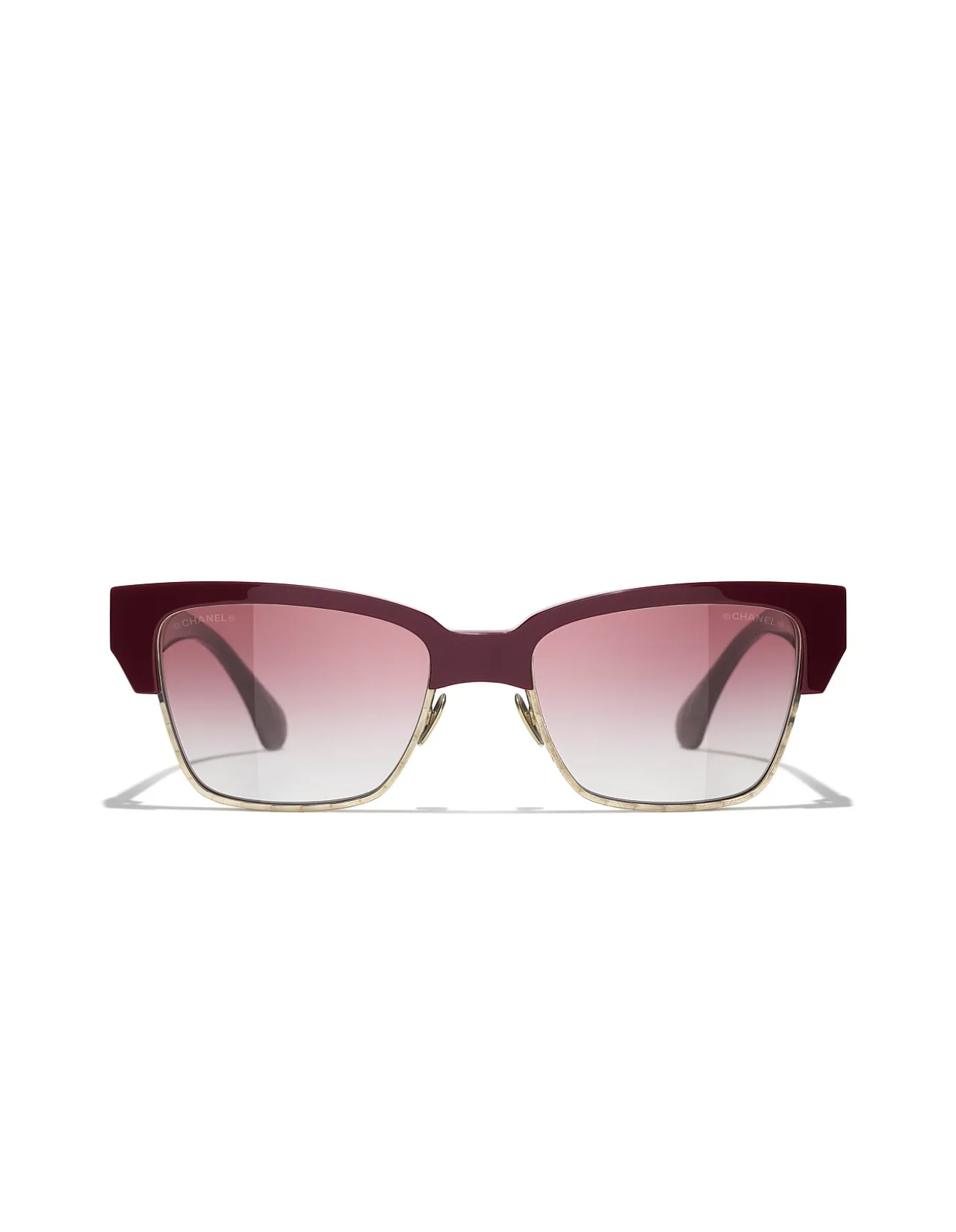 Pillow Red Vendome Gradient Rectangle Sunglasses