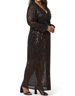 PINK DUSK - ALL I WANT SEQUIN MAXI DRESS