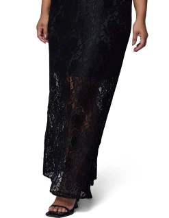 PINK DUSK-CAPTIVATED LACE MAXI SKIRT