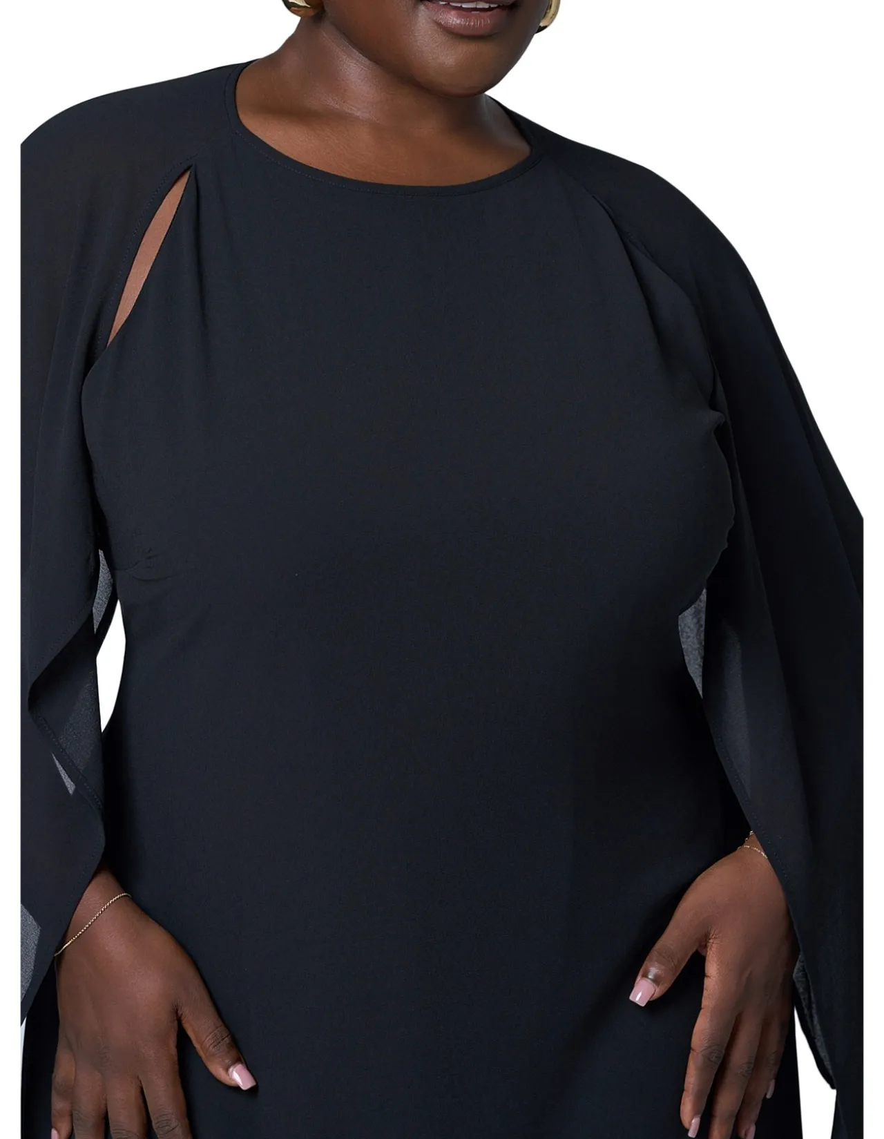 PINK DUSK-ECLIPSE CAPE MAXI DRESS