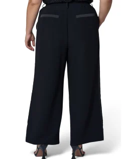 PINK DUSK-FIRED UP SATIN TRIM PANT