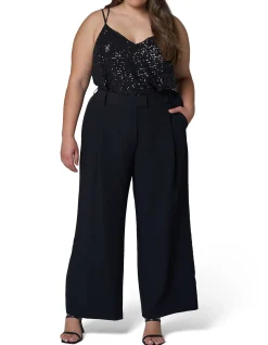 PINK DUSK-FIRED UP SATIN TRIM PANT