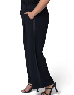 PINK DUSK-FIRED UP SATIN TRIM PANT