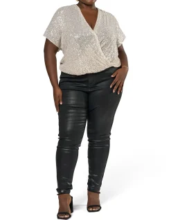 PINK DUSK - FLASHY SEQUIN TOP