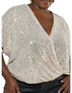 PINK DUSK - FLASHY SEQUIN TOP