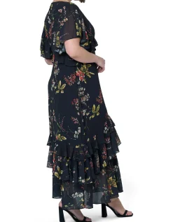 PINK DUSK - LAVINIA FRILL MAXI DRESS