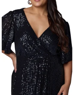 PINK DUSK - LURE SEQUIN MAXI DRESS