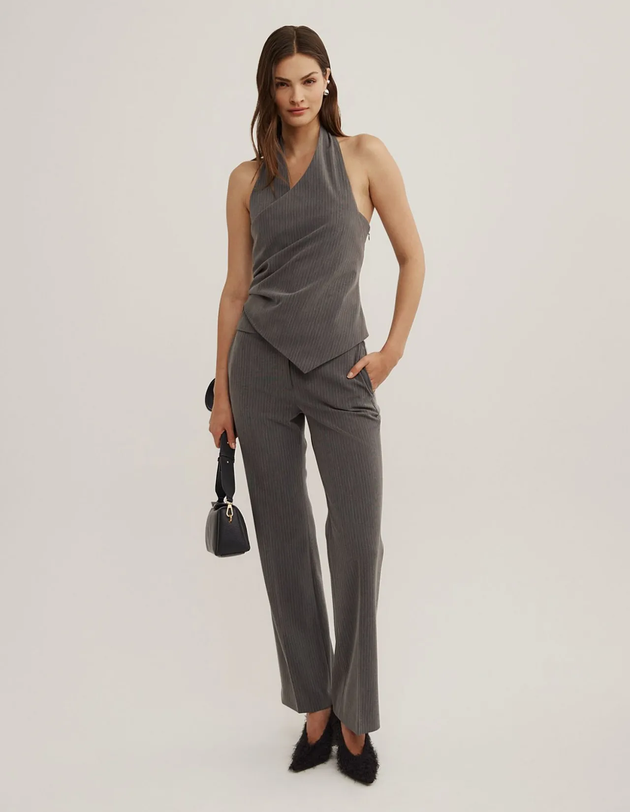 Pinstripe Halter Top
