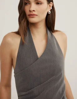 Pinstripe Halter Top
