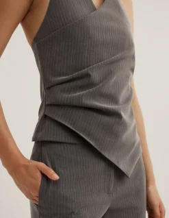 Pinstripe Halter Top