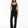 PINSTRIPE FITTED TOP