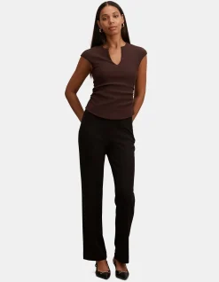 PIPER PONTE STRAIGHT LEG PANTS