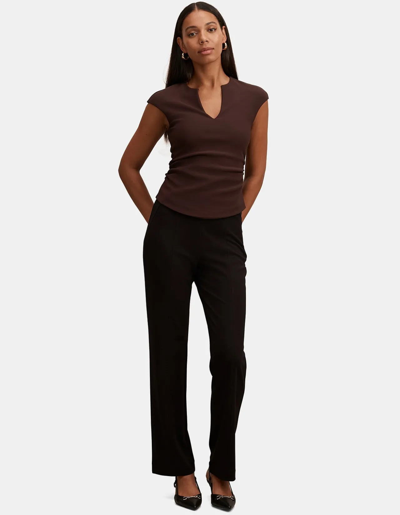 PIPER PONTE STRAIGHT LEG PANTS