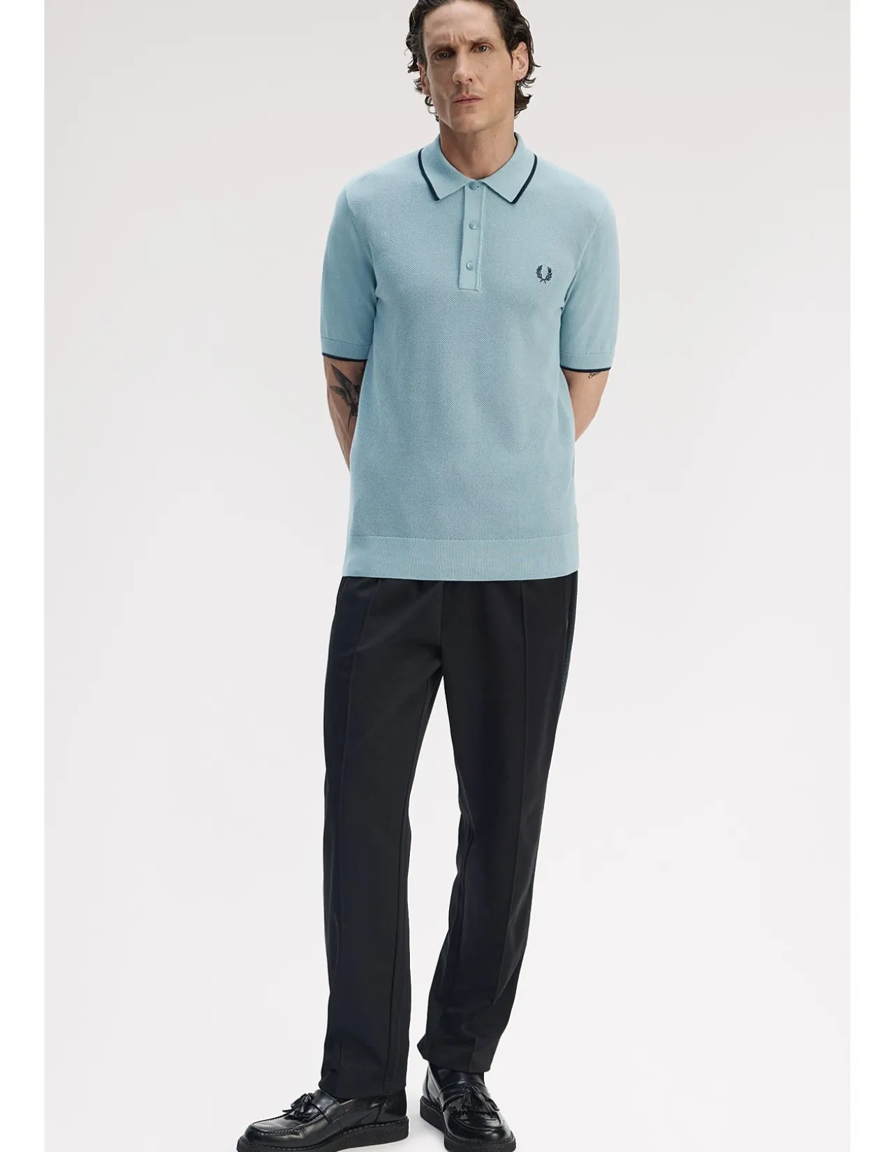 PIQUE STITCH KNITTED SHIRT