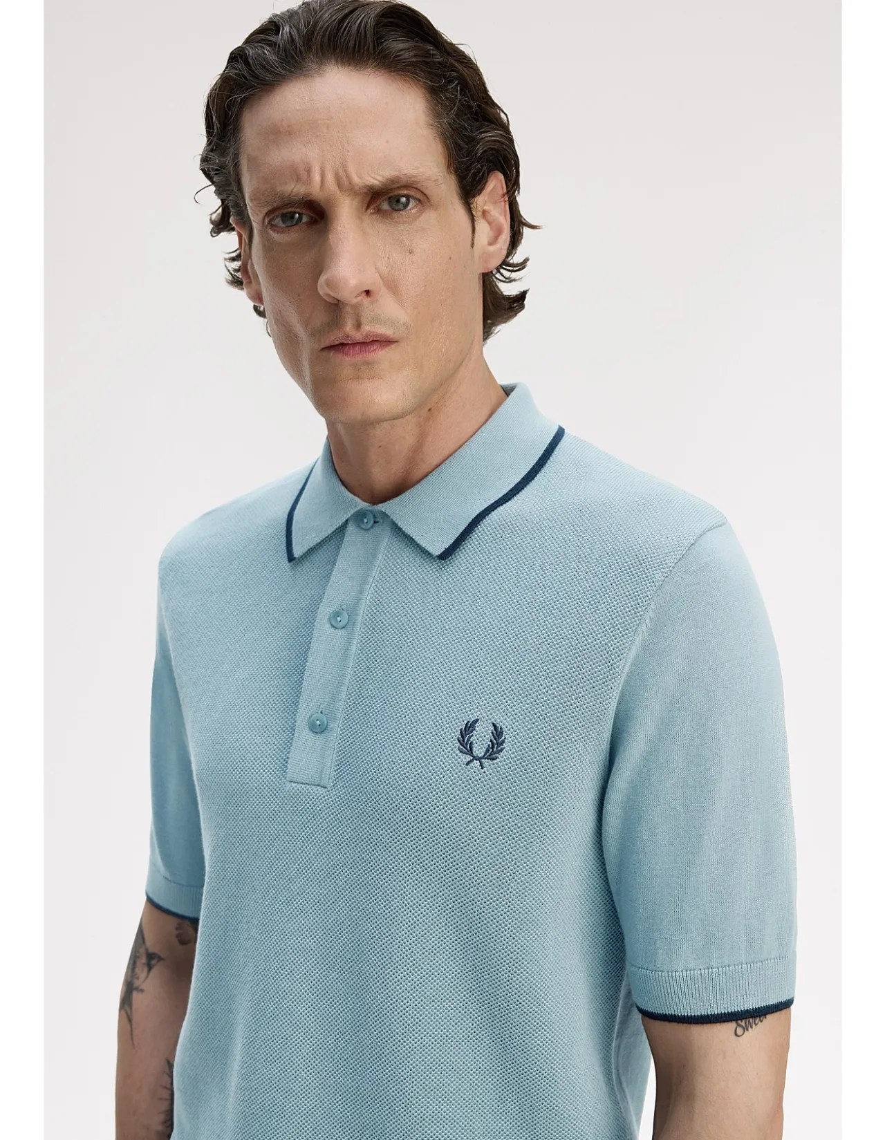 PIQUE STITCH KNITTED SHIRT
