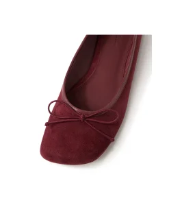 Pirela Square Toe Suede Ballet Flats