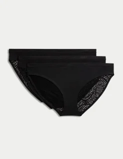 3pk Body Soft Lace Bikini Knickers