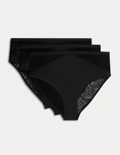 3pk Body Soft High Waisted Brazilian Knickers