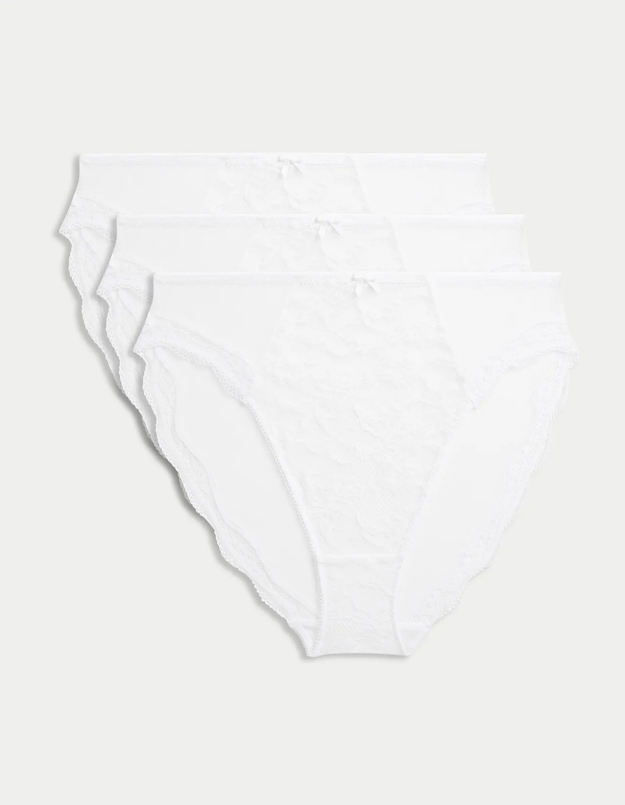 3Pk Jasmine Lace High Waist High Leg Brief