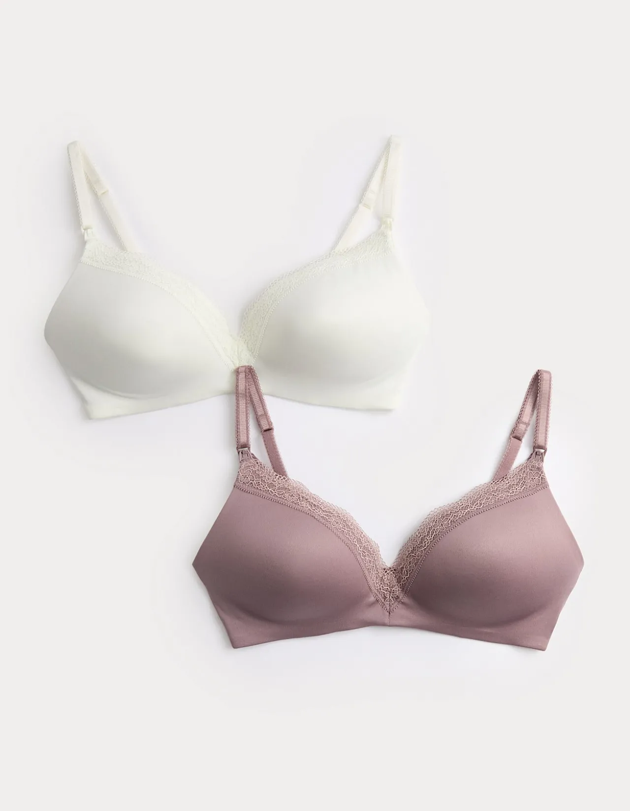 2pk Jasmine Lace Trim Maternity Nursing Bra