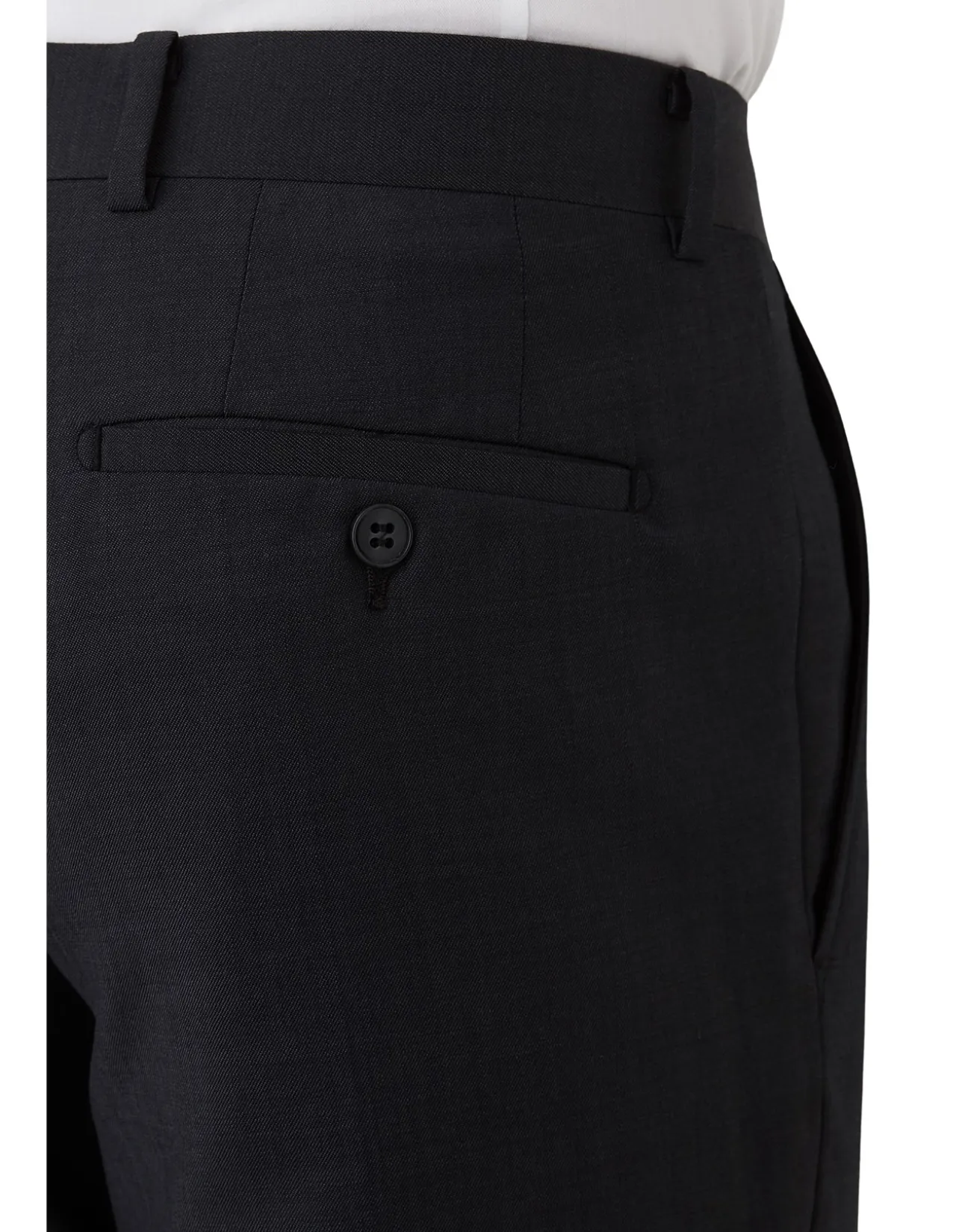 PLAIN TWILL SUIT TROUSER