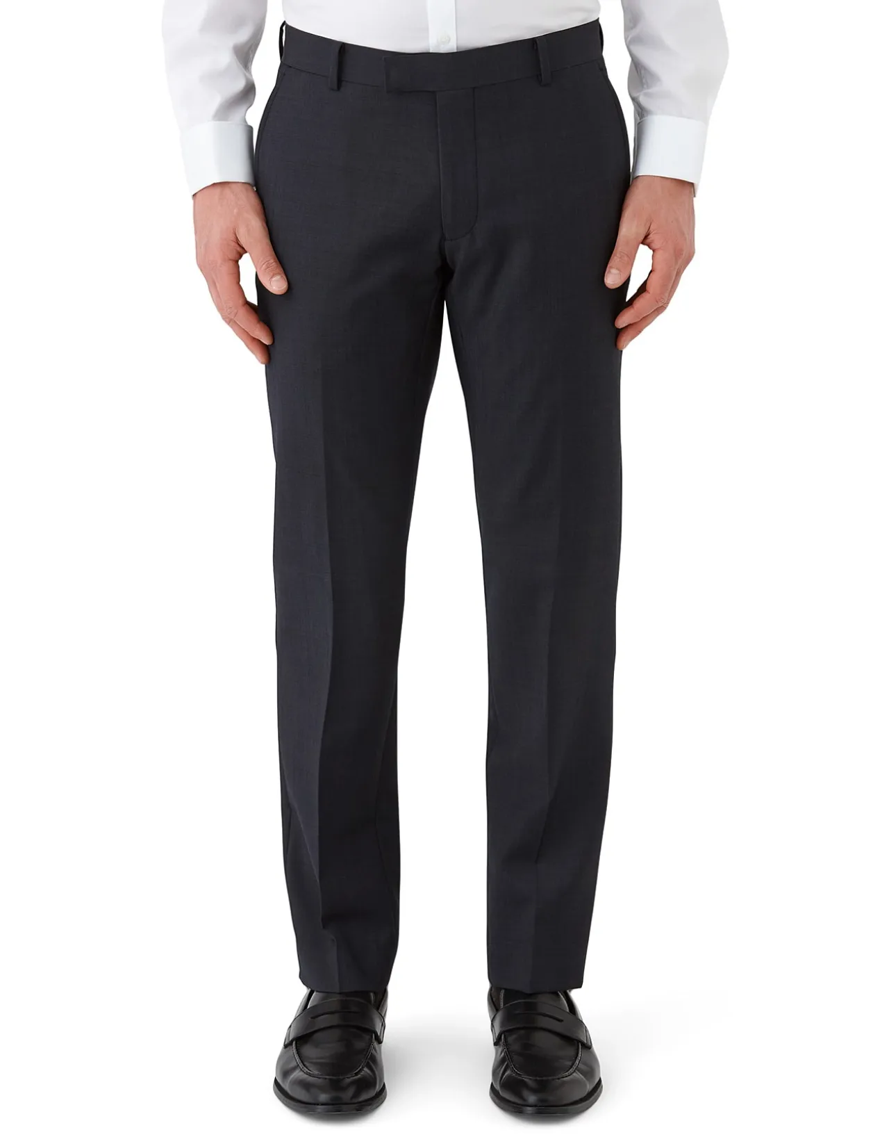 PLAIN TWILL SUIT TROUSER