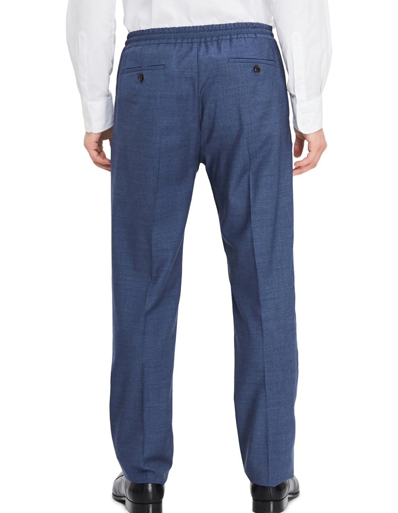 PLEAT FRONT SLIM LEG TROUSER