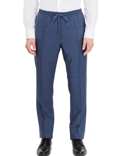 PLEAT FRONT SLIM LEG TROUSER