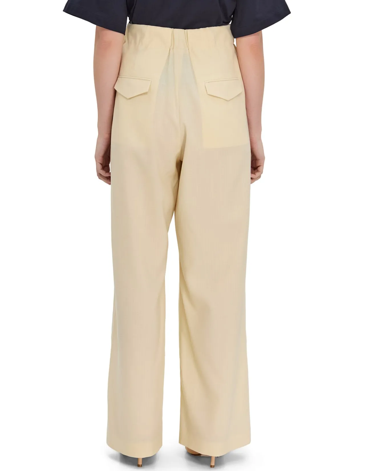 PLEATED WOOL TROUSERS