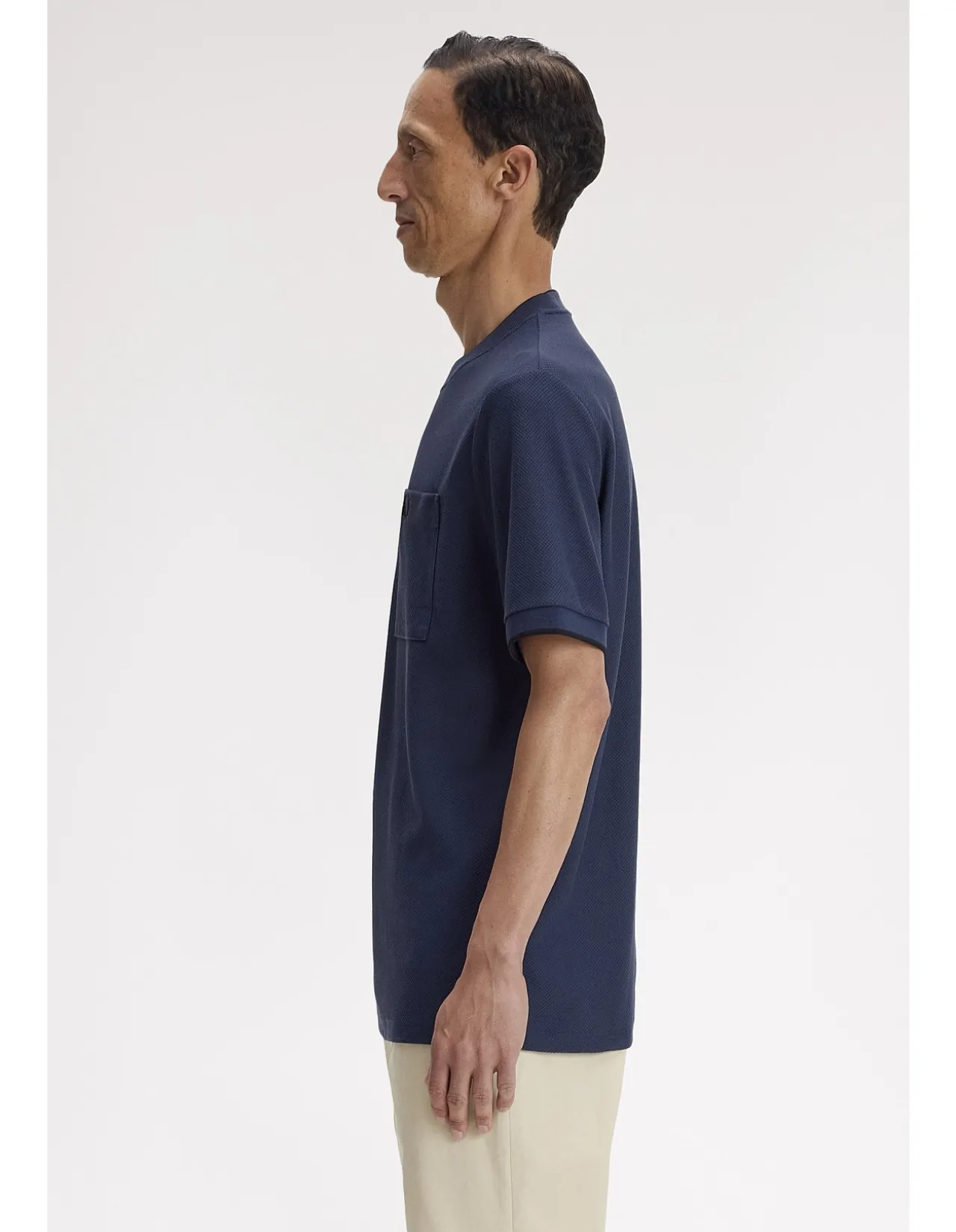 POCKET DETAIL PIQUE T SHIRT