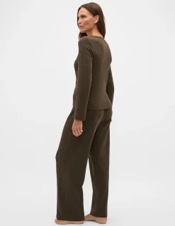 POINTELLE TOP AND PANT PJ SET