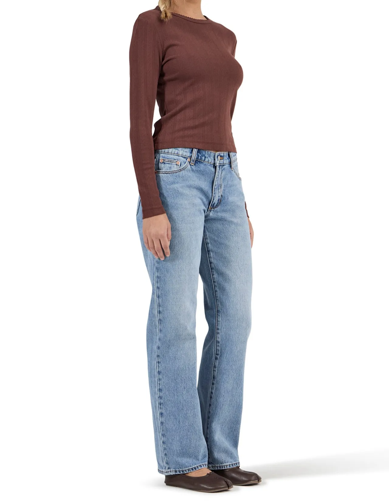 Pointelle Classic Long Sleeve Top