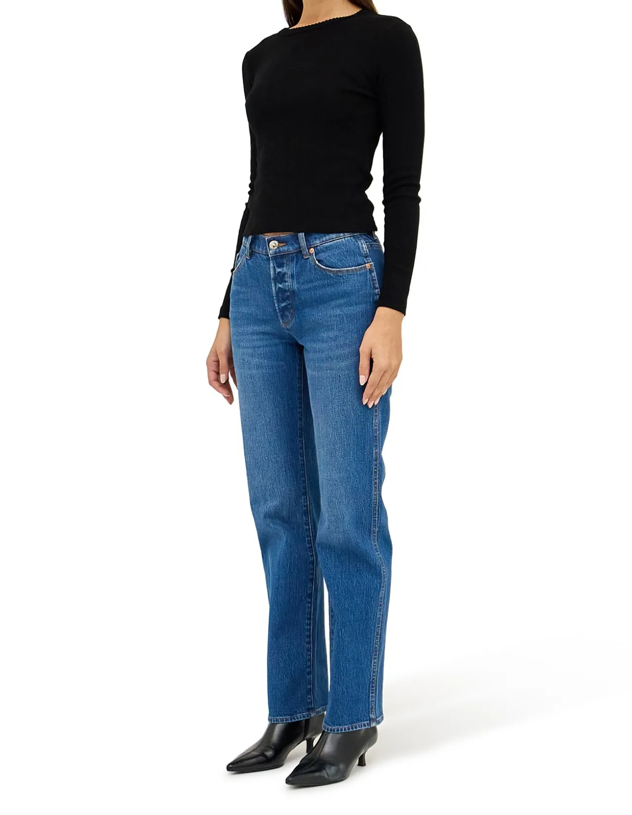 Pointelle Classic Long Sleeve Top