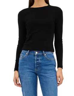 Pointelle Classic Long Sleeve Top