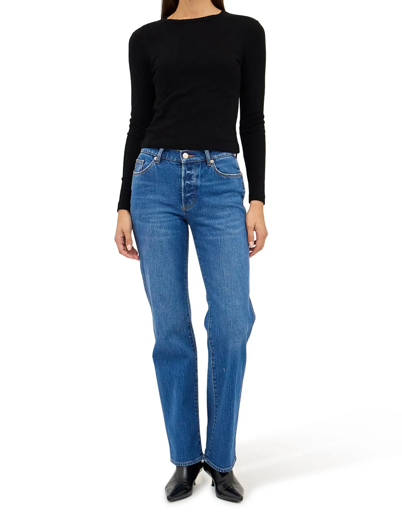 Pointelle Classic Long Sleeve Top