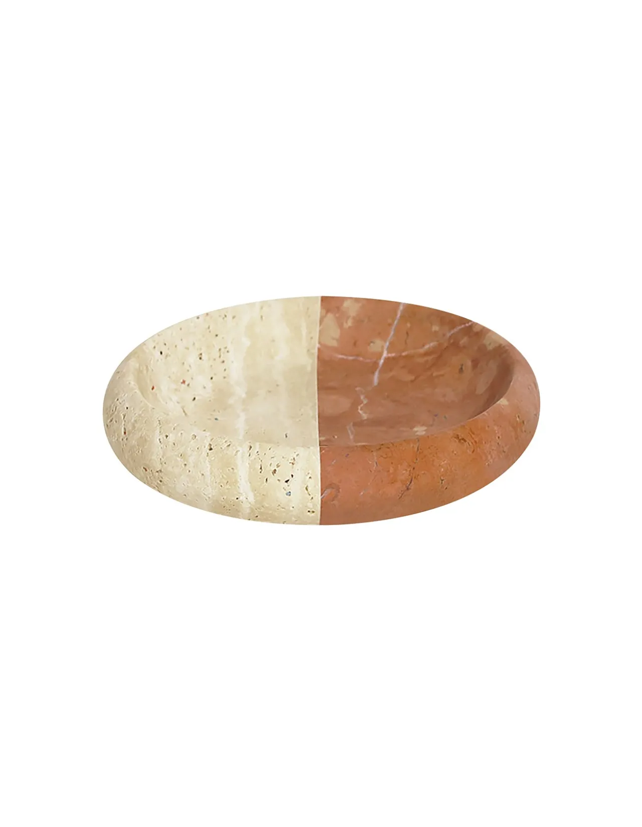 Polar Bowl Coral & Travertine