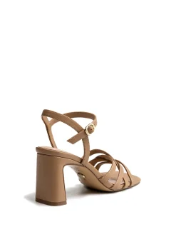 Ponaro Dark Sand Leather Slim Heel