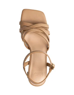 Ponaro Dark Sand Leather Slim Heel