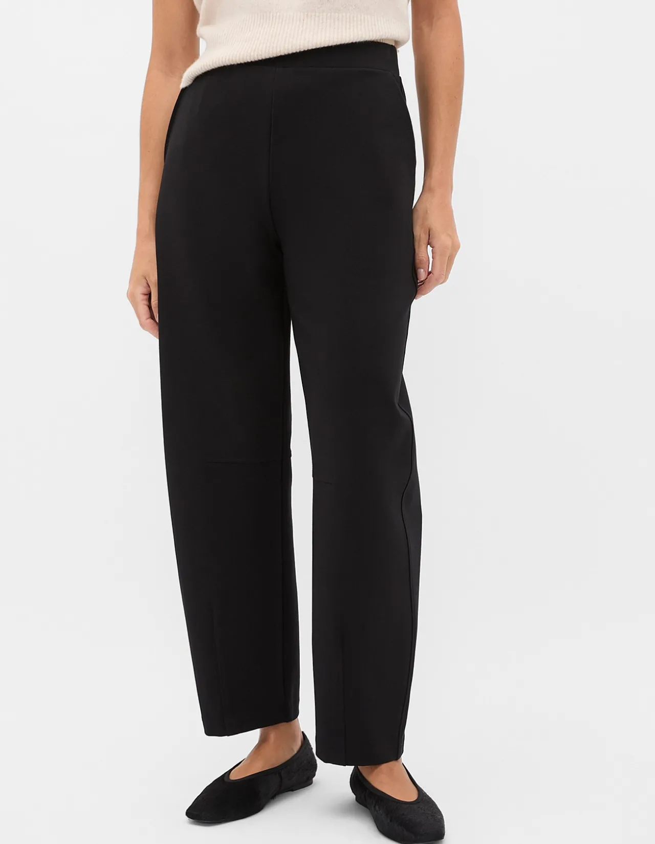 PONTE BARREL LEG PANT