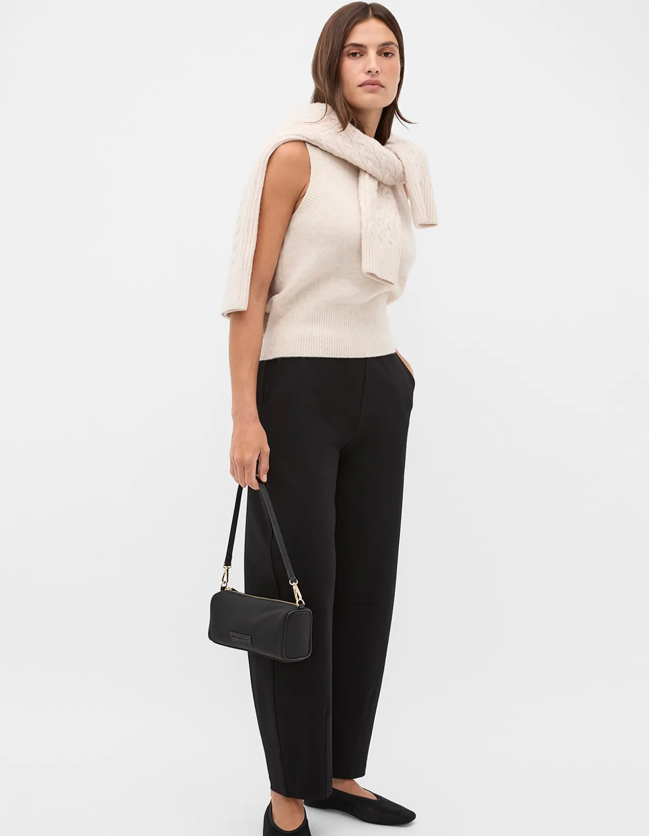 PONTE BARREL LEG PANT