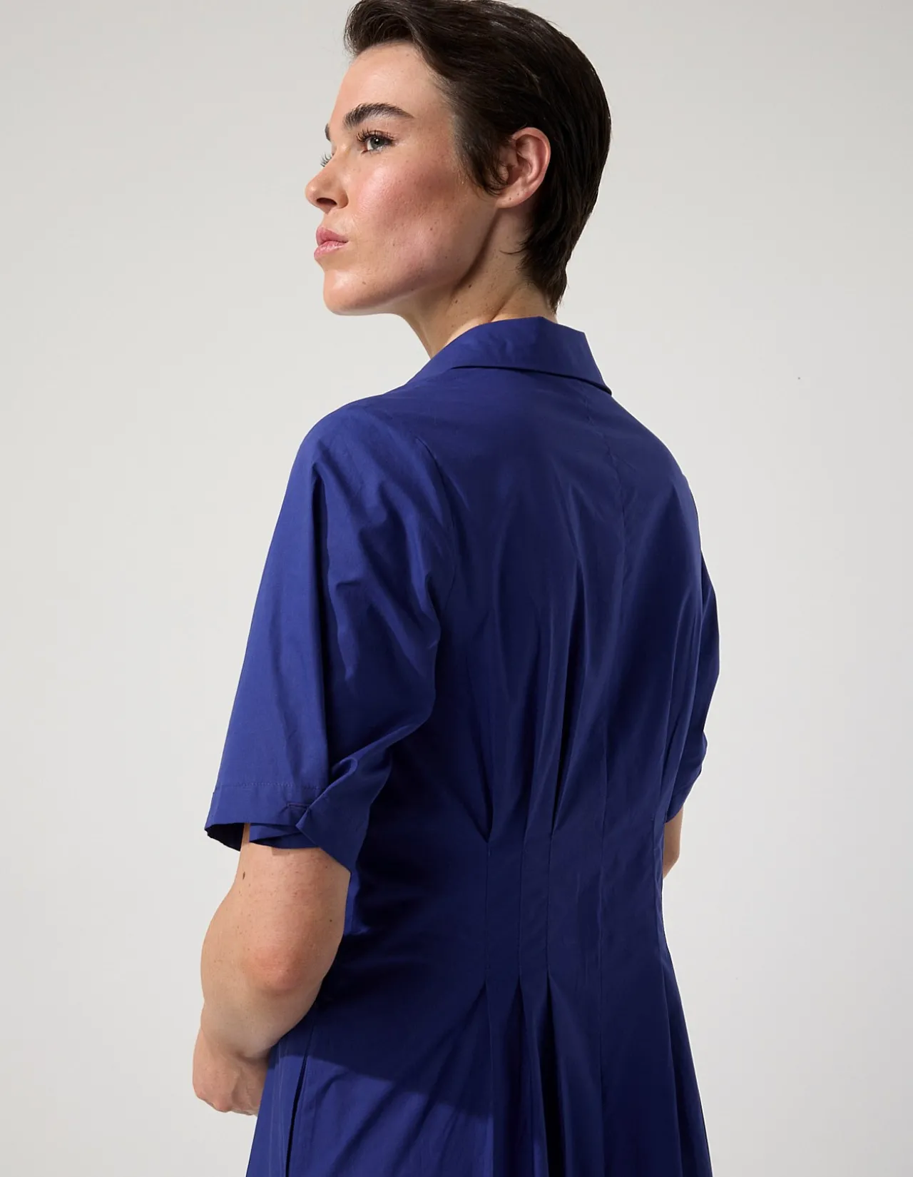 POPLIN MIDI SHIRTDRESS
