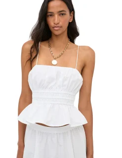 POPLIN RUCHED DETAIL CAMI