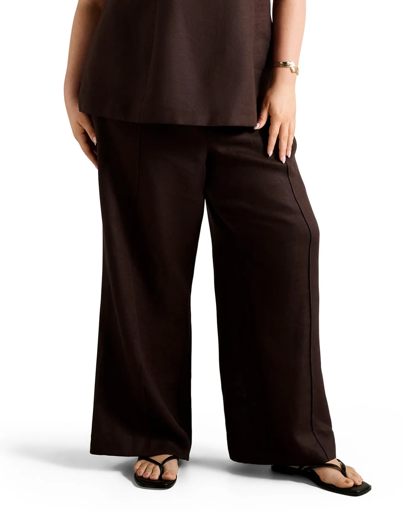 POSEY CURVE LINEN WIDE LEG PANTS